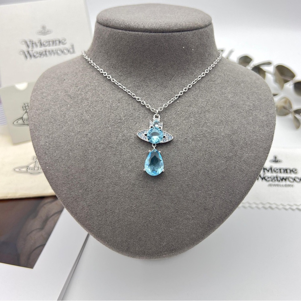 Vivienne Westwood Mermaid Tears Necklace - Sea Blue